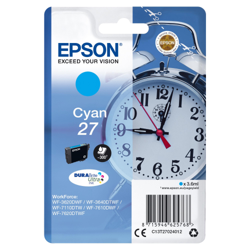 EPSON 27 DURABRITE ULTRA CARTUCCIA INKJET CIANO